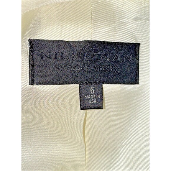 Nili Lotan Size 6 Henry Ivory Double-Breasted Jacket Linen Silk $950 - Picture 8 of 15